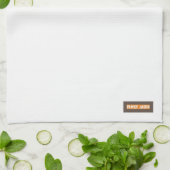 Eigen naam monogram modern design trendy white theedoek (Gevouwen)