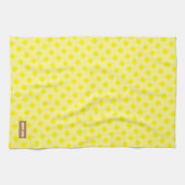Eigen naam monogram patroon gele diamanten chic theedoek (Horizontaal)