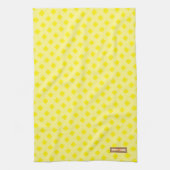 Eigen naam monogram patroon gele diamanten chic theedoek (Verticaal)