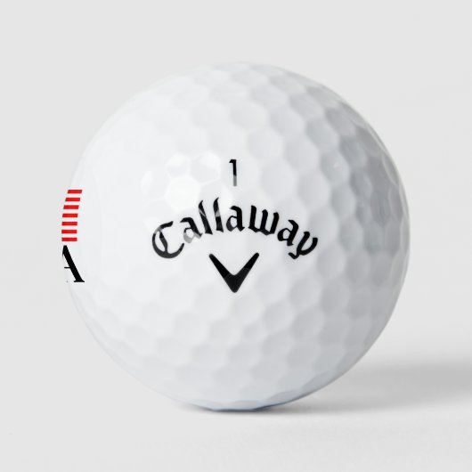 Eigen naam monogram Verenigde Staten vlag Callaway Golfballen (Logo)