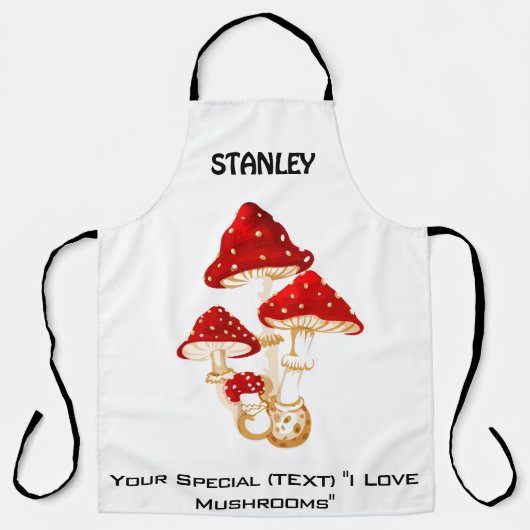 Eigen naam Mushroom Schort (Voorkant)
