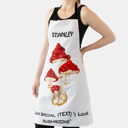 Eigen naam Mushroom Schort (Insitu)