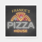 Eigen naam Neon Italiaans Pizzeria Pizza House Servet (Voorkant)