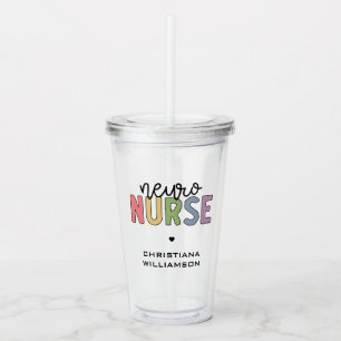 Eigen naam Neuro Neurse Neuroscience Verpleegkundi Acryl Drinkbeker