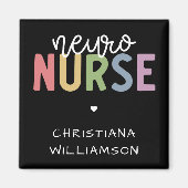 Eigen naam Neuro Neurse Neuroscience Verpleegkundi Magneet (Voorkant)