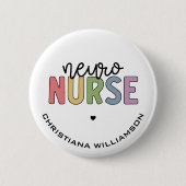 Eigen naam Neuro Neurse Neuroscience Verpleegkundi Ronde Button 5,7 Cm (Voorkant)