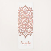 Eigen naam Nieuw Roos Gold Mandala White Yogamat (Voorkant)