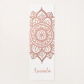 Eigen naam Nieuw Roos Gold Mandala White Yogamat (Achterkant)