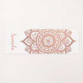 Eigen naam Nieuw Roos Gold Mandala White Yogamat (Voorkant (horizontaal))