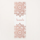 Eigen naam Nieuw Roos Gold Mandala White Yogamat (Voorkant)