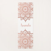 Eigen naam Nieuw Roos Gold Mandala White Yogamat (Achterkant)