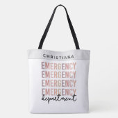 Eigen naam Noodhulpafdeling voor verpleegkundige/t Tote Bag (Achterkant)