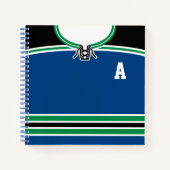 Eigen naam nummer Ice Hockey Jersey Sjabloon Notitieboek (Voorkant)