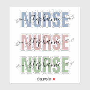 Eigen naam Nurse RN geregistreerde verpleegster Sticker