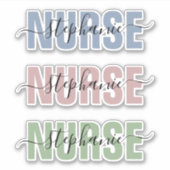 Eigen naam Nurse RN geregistreerde verpleegster Sticker (Voorkant)