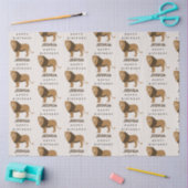 Eigen naam Oerwoud Lion Animal Birthday Tissuepapier (Craft)