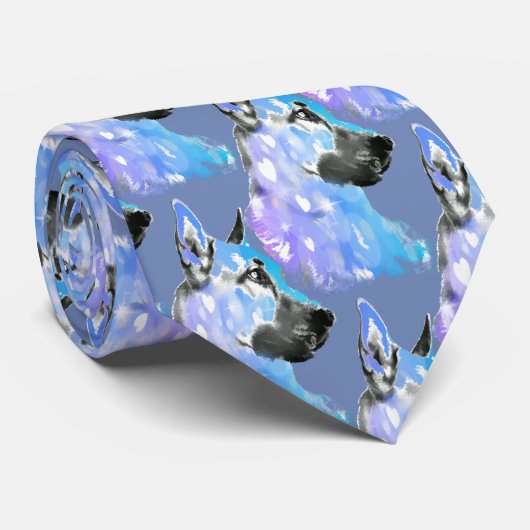 Eigen naam of tekst Duitse herdershond pet Stropdas (Opgerold)