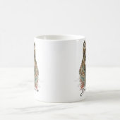 Eigen naam of tekst Wolf waterverf Dier Magische Mok (Center)