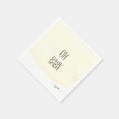 Eigen naam Oh Baby Yellow Splash Baby shower Servet (Hoek)