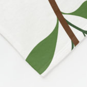 Eigen naam Olive Branch Pattern White Green Leaf Fleece Deken (Hoek)