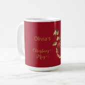 Eigen naam Olivia's Kerstkerstkerstrecorder Mok Cu (Voorkant links)