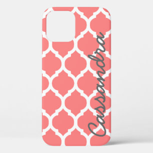Eigen naam op roze Marokkaanse Trellis Case-Mate iPhone Case