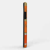 Eigen naam oranje gouden bruideharten Case-Mate iPhone case (Achterkant/rechts)