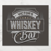 Eigen naam Oude luxe quorelabel Whiskey Bar Bier Etiket (Enkel label)