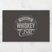 Eigen naam Oude luxe quorelabel Whiskey Bar Likeurfles Etiket (Enkel label)