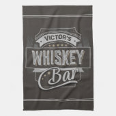 Eigen naam Oude luxe quorelabel Whiskey Bar Theedoek (Verticaal)