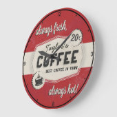 Eigen NAAM Oude Retro 50 Koffiewinkel Winkelcontai Grote Klok (Hoek)