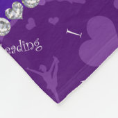 Eigen naam paars-ik-liefdesharten fleece deken (Hoek)