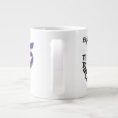 Eigen naam Paarse Glitter 55-jarige verjaardag Grote Koffiekop (Achterkant)