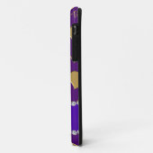 Eigen naam paarse gouden harten Case-Mate iPhone case (Achterkant/links)