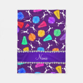 Eigen naam paarse kermispompkamers fleece deken (Voorkant)