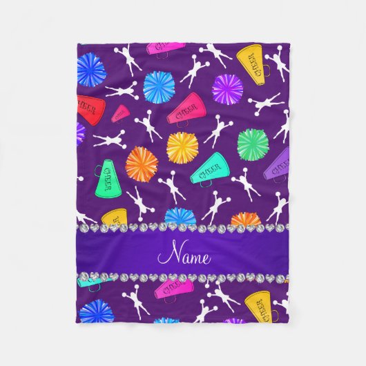 Eigen naam paarse kermispompkamers fleece deken (Voorkant)