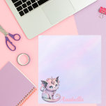 Eigen naam pastel Gothic Cat Unicorn Notitieblok<br><div class="desc">Eigen naam pastel Gothic Cat Unicorn Notitieblok</div>
