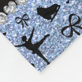 Eigen naam pastelblauw glitter-afbeelding schaven fleece deken (Hoek)