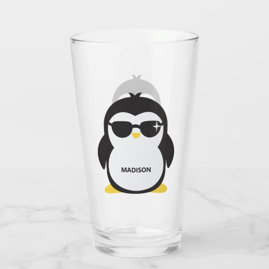 Eigen naam Penguin pint glas (Achterkant)
