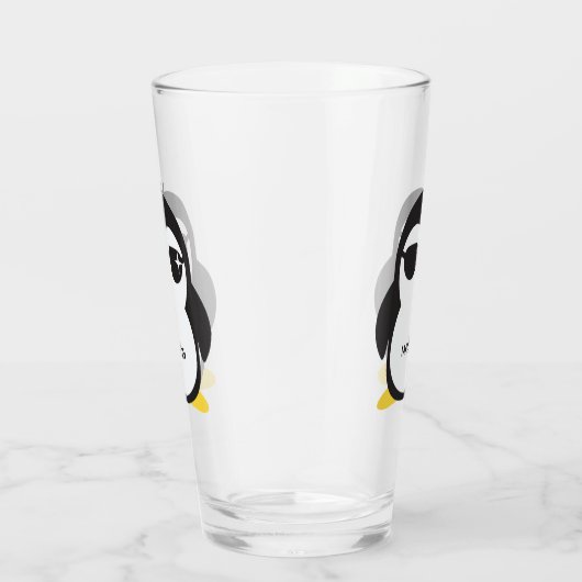 Eigen naam Penguin pint glas (Rechts)