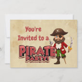 Eigen naam Pirate Birthday Party Invitation Kaart (Voorkant)