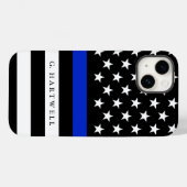 Eigen naam Politie Vlag Case-Mate iPhone Case (Achterkant (horizontaal))