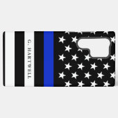Eigen naam Politie Vlag Samsung Galaxy Hoesje (Achterkant horizontaal)