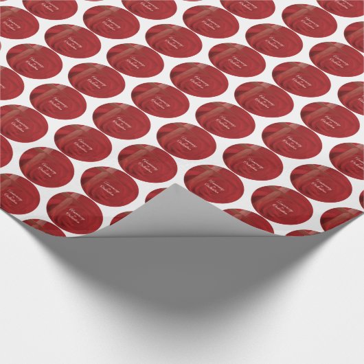 Eigen naam Priest Jubileum Ordination Red Rose Cadeaupapier (Hoek)