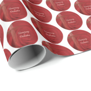 Eigen naam Priest Jubileum Ordination Red Rose Cadeaupapier