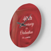 Eigen naam Priest Jubileum Ordination Red Rose Grote Klok (Hoek)