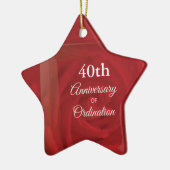 Eigen naam Priest Jubileum Ordination Red Rose Keramisch Ornament (Links)