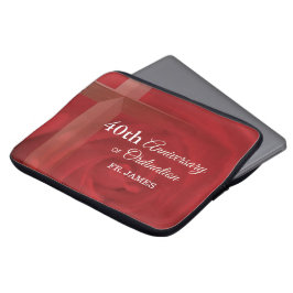 Eigen naam Priest Jubileum Ordination Red Rose Laptop Sleeve