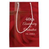 Eigen naam Priest Jubileum Ordination Red Rose Medium Cadeauzakje (Voorkant)