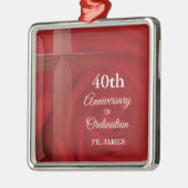 Eigen naam Priest Jubileum Ordination Red Rose Metalen Ornament (Links)